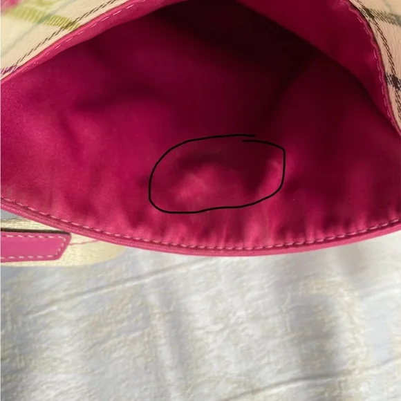 Coach Heritage Tattersall Pink Plaid Crossbody Bag - Picture 11 of 16